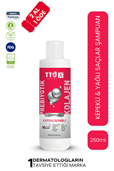 TTO X Collagen & Prebiotic Shampoo for Anti-Dandruff and Oily Hair 500 ml