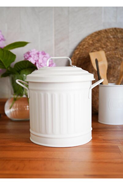 The Mia Çöp Kovası Tezgah Üstü 4 Lt Beyaz MGL0006