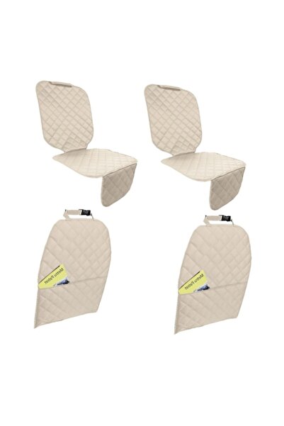 Metru Patrat Set 4 protectii auto, matlasate, universale, crem, lavabile, imp...