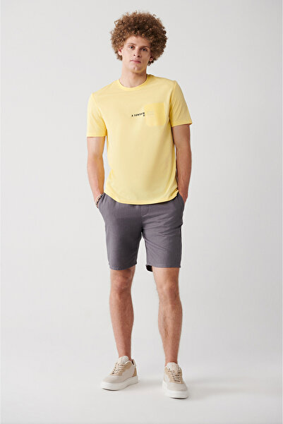 Avva Pantaloni scurți pentru bărbați, antracit, 100% bumbac, cu buzunare late...