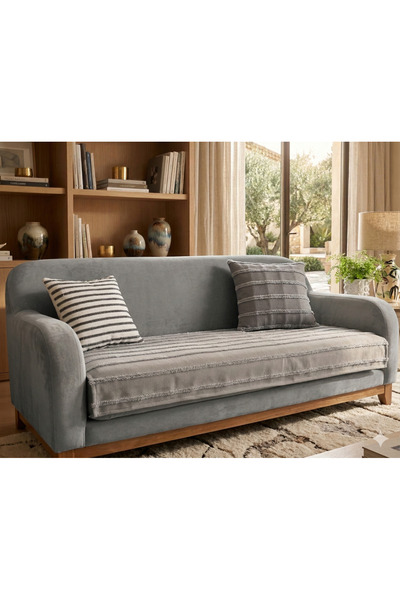 baladı home ev tekstil home collection غطاء أريكة بتصميم مخطط مقاس 80x190 سم ...