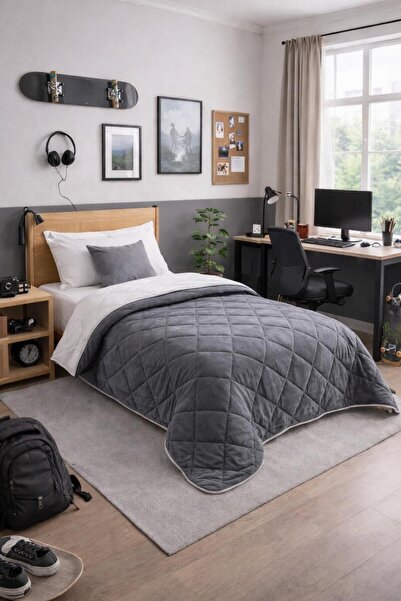 meressa home Tek Kişilik Lüks Welsoft Yorgan Çift Taraflı Pamuklu Yorgan