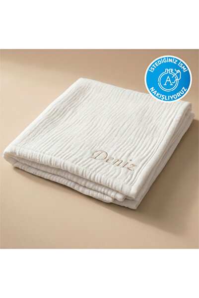 destinyhometex (İstediğiniz ismi yazıyoruz) %100 Pamuk 4 Kat Muslin 110x110 C...
