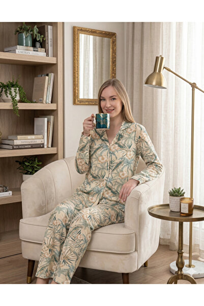 Cotpark Γυναικείο κοστούμι πιτζάμα με κουμπιά 100% βαμβάκι 19116