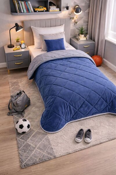 meressa home Tek Kişilik Lüks Welsoft Yorgan Çift Taraflı Pamuklu Yorgan