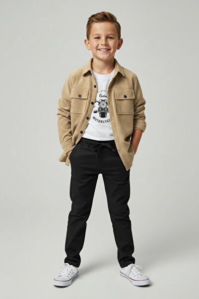 Merdia Trodijelni set za dečake (košulja Sa likrom Rebrasto, majica i pantalo...