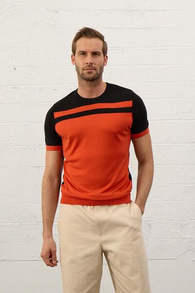 Danger Muška šarena uska letnja pletenina T-shirt crna