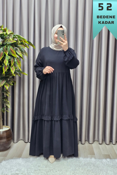 Elmas Tesettür Γυναικεία Ρούχα Χιτζάμπ Ινδονησιακή Φόρεμα με βολάν