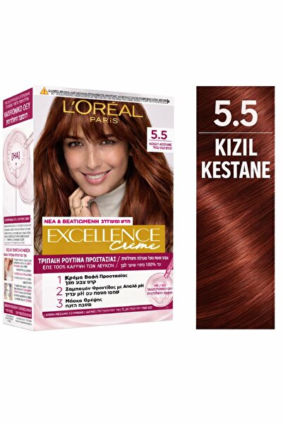 L'Oreal Paris Excellence Creme Saç Boyası - 5.5 Kızıl Kestane