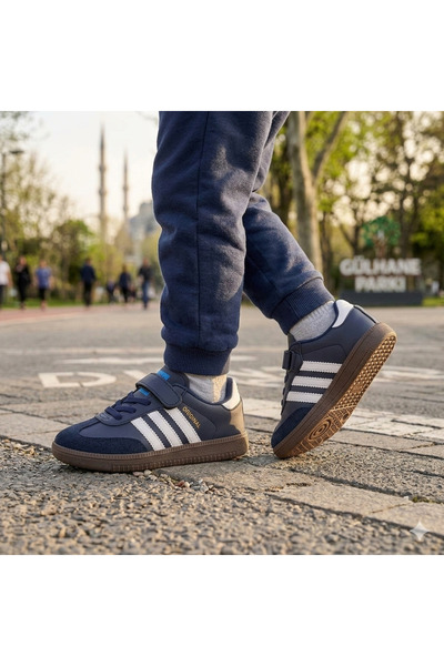 Bukond Children's Daily Velcro Elastic Sneakers Sports Shoes School Shoes