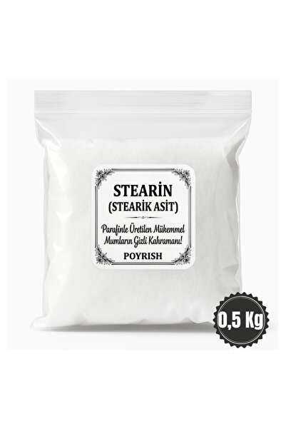 Poyrish Stearin 500 Gr. Stearik Asit Mum Sertleştiricisi Mum Yapım Malzemeleri