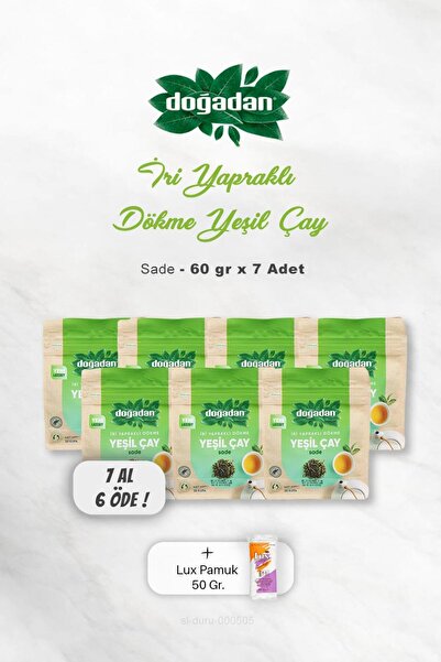 Doğadan 7 AL 6 ÖDE Dökme Yeşil Çay Sade 60 gr, Pamuk