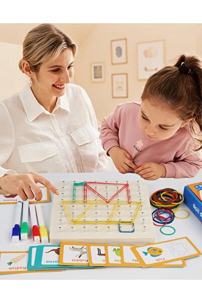 OEM Puzzle Montessori din lemn cu șireturi – Dexteritate, logică și creativitate pentru copii și adulți