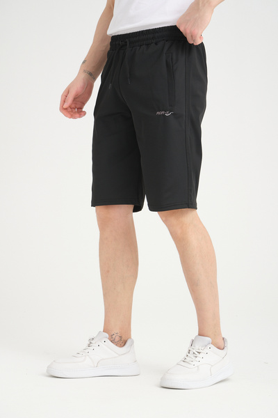 RDR-X Erkek Siyah Dalgıç Kumaş Şort