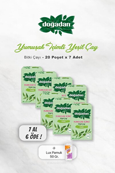 Doğadan 7 AL 6 ÖDE Yeşil Çay Yumuşak İçimli 20'li, Pamuk
