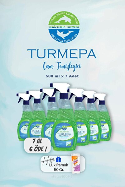 Turmepa 7 AL 6 ÖDE Cam Temizleyici 500 ml, Pamuk Hediyeli