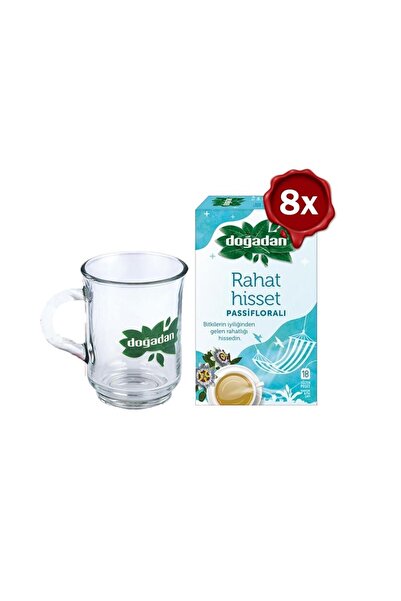 Doğadan Rahat Hisset Passifloralı 18'li x 8 ve Cam Bardak Hediyeli