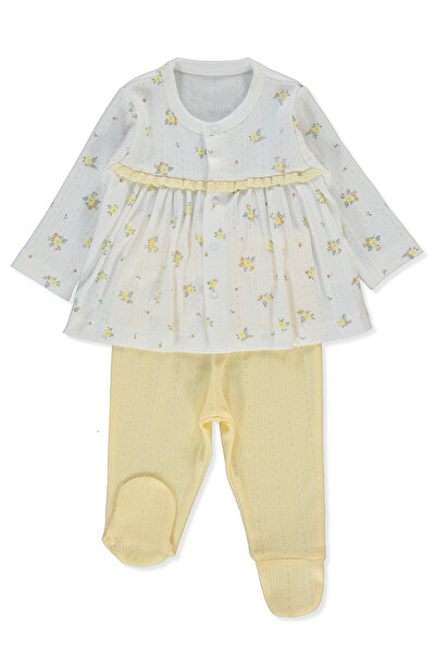 Bebetto Ajurlu Pajama Set with Booties, 2 Pieces (Bloom) Yellow