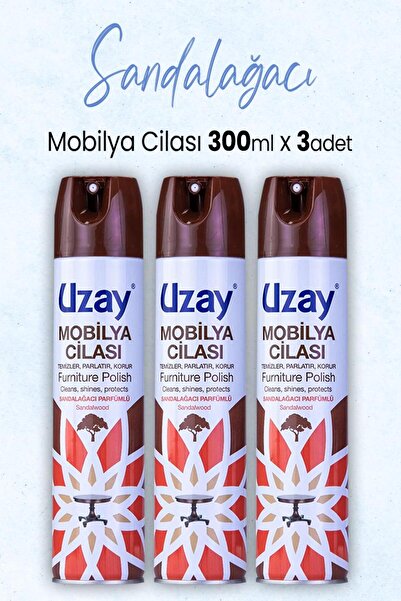 Uzay Mobilya Cilası Sandalağacı 300 ml x 3 Adet