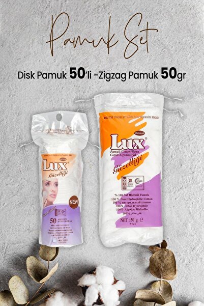 Disk Makyaj Pamuğu 50'li ve Zigzag Pamuk 50 gr