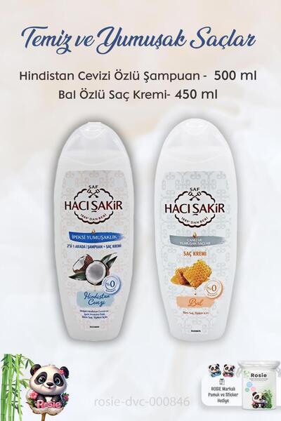 Hacı Şakir ROSIE Coconut Shampoo 500 ml and Honey Conditioner 450 ml