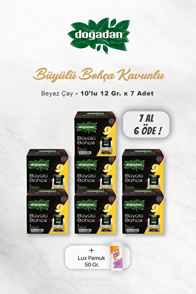 Doğadan 7 AL 6 ÖDE Büyülü Bohça Beyaz Çay Kavun 10'lu, Pamuk