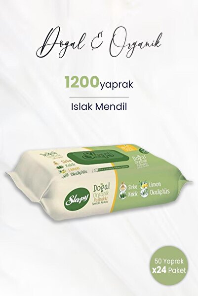 Sleepy مناديل مبللة طبيعية وعضوية 50 قطعة × 24 (1200 ورقة)