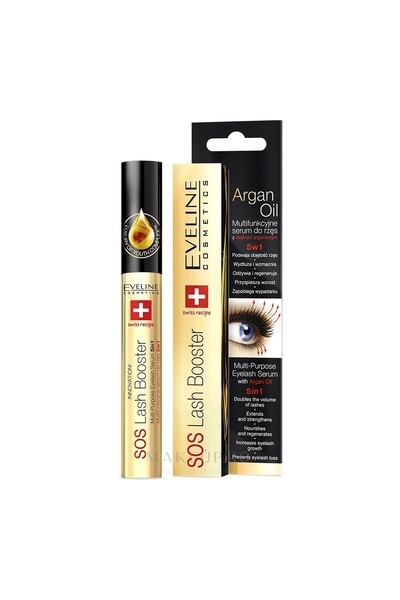 Eveline Ser pentru gene Cosmetics SOS Lash Booster, Tratament regenerare si i...