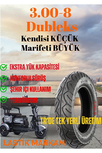 Billas 3.00-8 TUBELESS DIŞ LASTİK I ÖN / ARKA UYUMLU I BL089 I YERLİ ÜRETİM