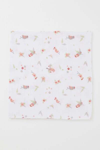 Breeze Bird Patterned Muslin Cover