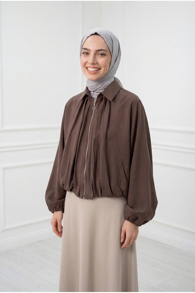 BENAHOLL Canfeza Yarasa Kol Μπουφάν-BN4612 Καφέ