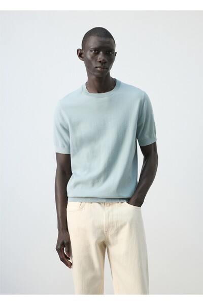 MANGO Man İnce triko %100 pamuklu tişört