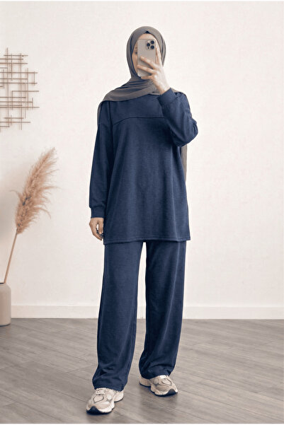 BENAHOLL Σετ Πικέ Arden με Ρόμπα και Παντελόνι - AS492 Ναυτικό Μπλε