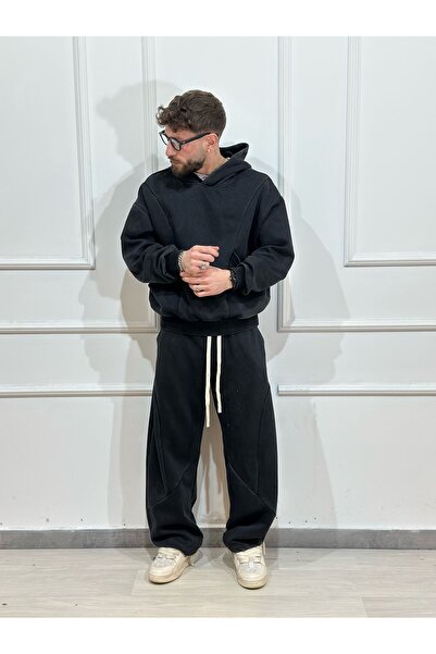 Urban Collection Trening din bumbac negru Urbancollection