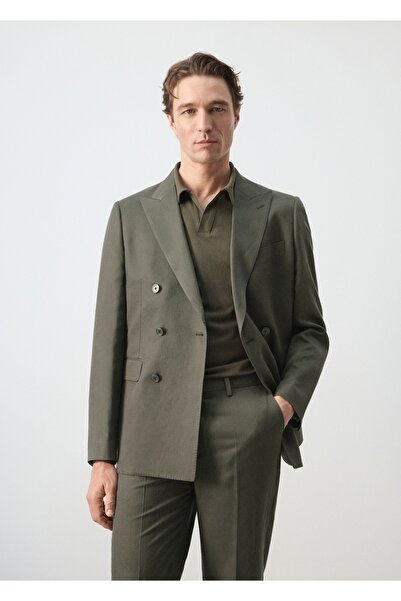 MANGO Man Amalfi slim fit kruvaze blazer ceket