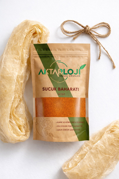aktarloji 8 Kg Kıyma İçin Ev Yapımı Acısız Sucuk Yapma Seti / 600 Gr Sucuk Ba...