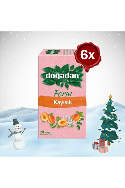 Doğadan عبوة عيد الميلاد الجديدة من شاي فورم بالمشمش 20 × 6