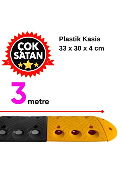 Hayat Trafik Oval Hız Kesici, Plastik Kasis Seti 3 Metre