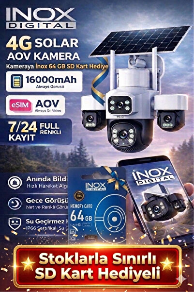 Teknoex inox -X14 4LENS E-SİM SOLAR KAMERA