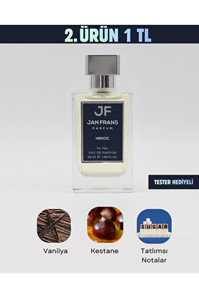 JF JAN FRANS Heroic - Vanilya Vanilyalı Odunsu Tatlı Kokulu 50ml Edp Kalıcı E...
