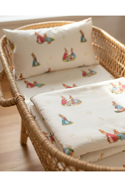 Zezig مجموعة غطاء لحاف الطفل من عائلة الأرانب