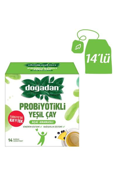 Doğadan Probiyotikli Yeşil Çay Açai Ananaslı 14'lü