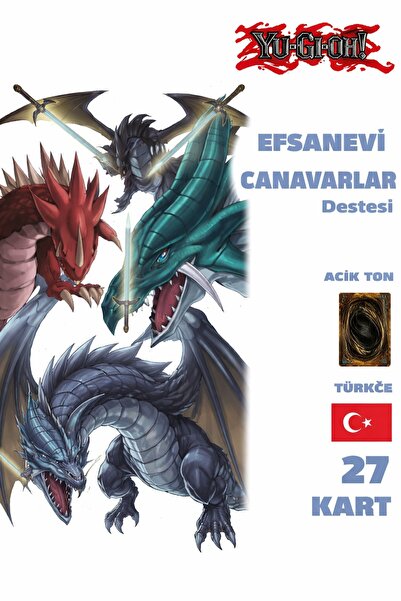 Cakmak Oyun Dukkani Yu-Gi-Oh! Türkçe Efsanevi Canavarlar Destesi 27 Yugioh Kartı