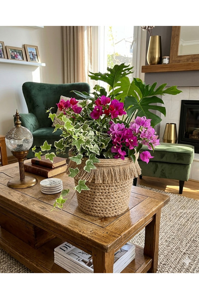 bayram taşcıoğlu home desing 24*22 Dikilebilir Saksı Saksılık Hediyelik Sepet...