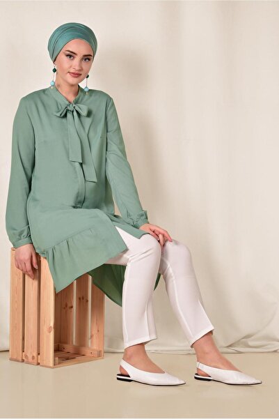 Alvina تنورة تونيك مطوية برباط - 4066