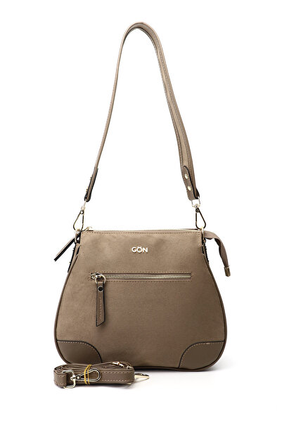 GÖNDERİ(R) Women's Mink Suede Long Strap Shoulder Bag