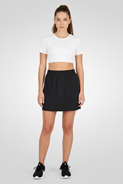 FILA Women Plus Size Brand Logo Midi Skirts, Black