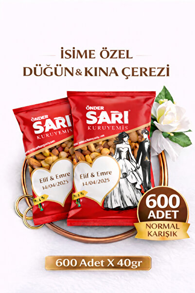 Önder Sarı Kuruyemiş Normal Karışık Düğün Ve Kına Çerezi Kişiselleştirebilir ...