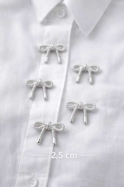 İMREN AKSESUAR Özel Tasarım Gümüş Kaplama Fiyonk Model Metal Düğme 2,5 Cm 1 P...