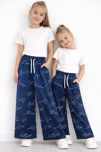 RAPAPA Κοριτσίστικη φόρμα με στάμπα με φαρδύ πόδι 7833LA